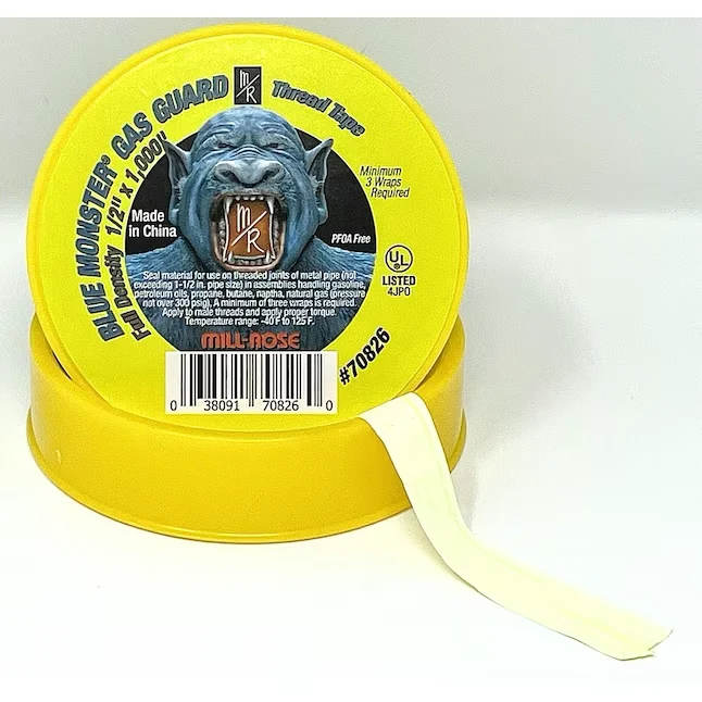 Blue Monster Gas Guard 0.5- x 1000-ft Plumber's Tape