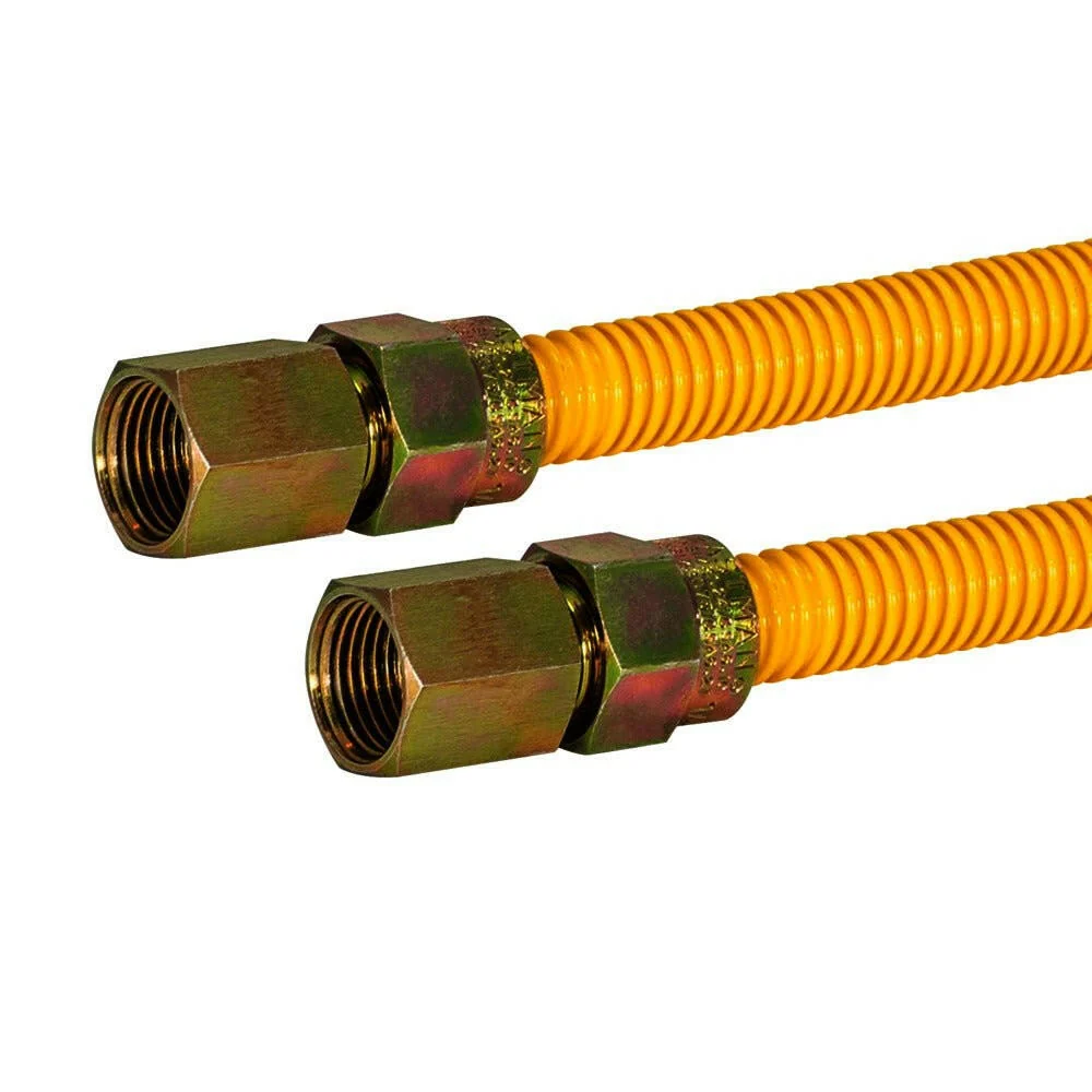 Eastman 3/8″ OD Yellow Epoxy Coated Roestvrij staal Steel Gas Connector (60" Length)