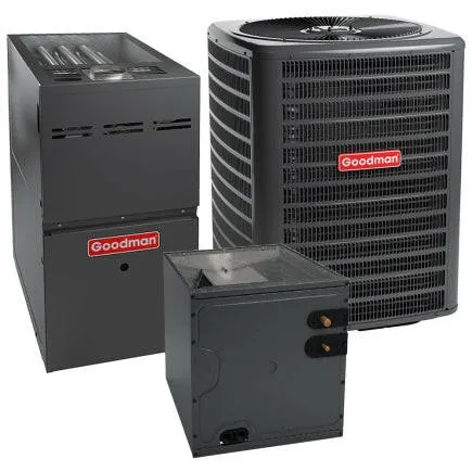 Goodman 2-Ton R-32 80% AFUE Multi- Speed Central Air Conditioner & Gas Furnace Split System