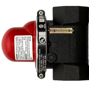 Pacific Seismic Products VT-313 Series 1-1/2" 60PSI Vertical Top Inlet Threaded High Pressure Earthquake Gas Shut-Off Valve