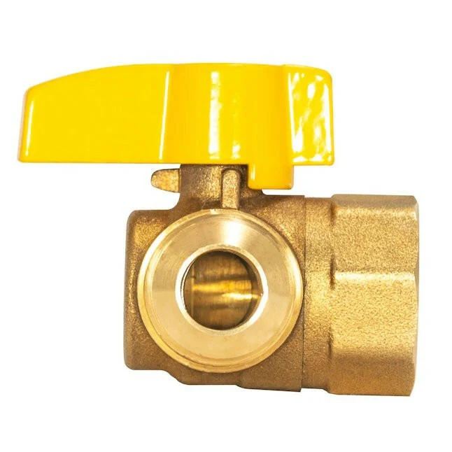 Professionele Kwaliteit Eastman 3/4 . FIB x 5/8 . Flare Angled Messing Gas Ball Valve