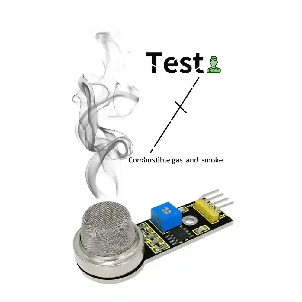 Professionele Kwaliteit KeyeStudio MQ-2 Combustible Gas and Smoke Sensor Module
