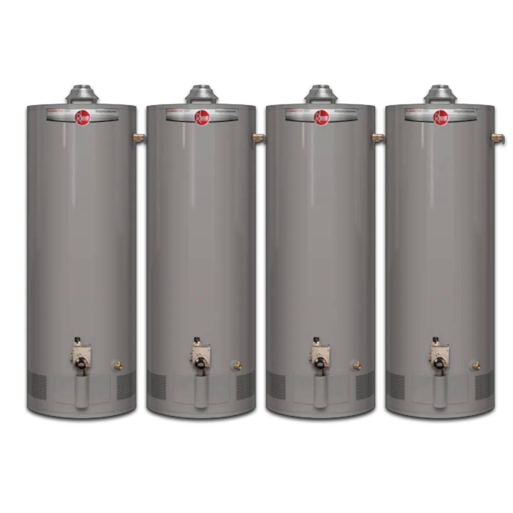 Rheem PROG40-38N RH62 40 Gallon Tall Gas 58.5" Residential Water Heater viertal Bundle