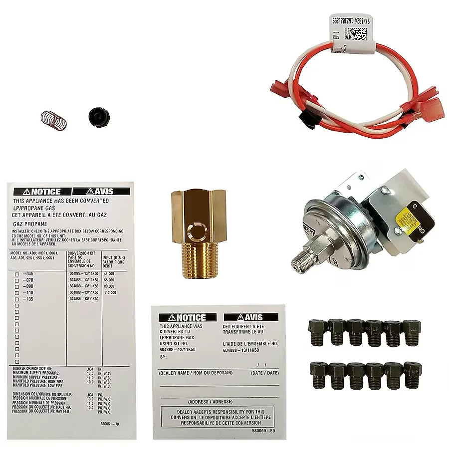 ROYALTON LP Conversion Kit Enkel Stage Gas Furnaces - Commercial/Residential - Multiple Colors/Finishes - Includes 12 Orif...