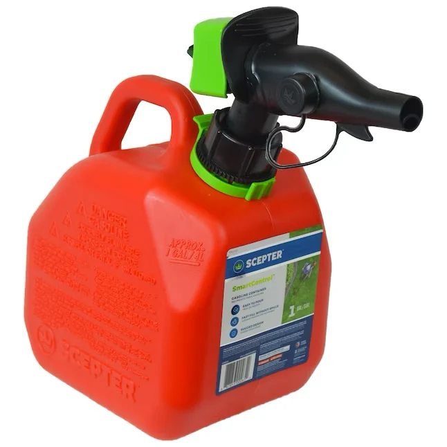 Scepter USA 1-Gallon Rood Plastic Gas Can Self-Venting Spout, CSA Safety Listed, EPA Compliant