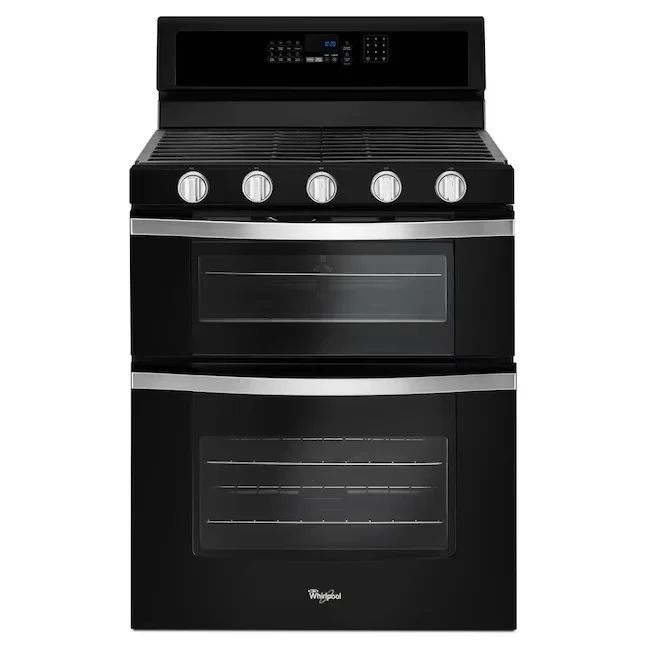Whirlpool 30- 5 Burners 3.9-cu ft / 2.1-cu ft Self-cleaning Convection Oven Freestanding Natural Gas Double Oven Gas Range...