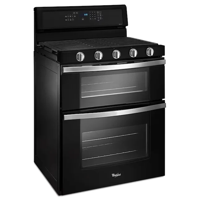 Whirlpool 30- 5 Burners 3.9-cu ft / 2.1-cu ft Self-cleaning Convection Oven Freestanding Natural Gas Double Oven Gas Range...