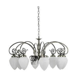 Bossa Hanglamp, Messing, Wit, 76x76x95 cm, EPIKASA (IK08)