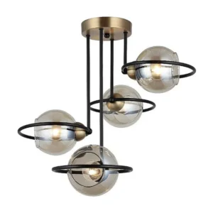 Sassari Hanglamp, Goud, zwart, 53 x 53 x 43 cm, EPIKASA voor Magazijnen