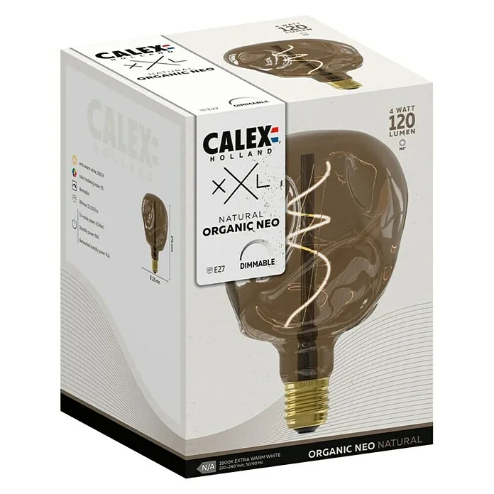 Calex Ledlichtbron XXL Organic Neo Authentiek - 4 W, Levensduur: 15.000 u