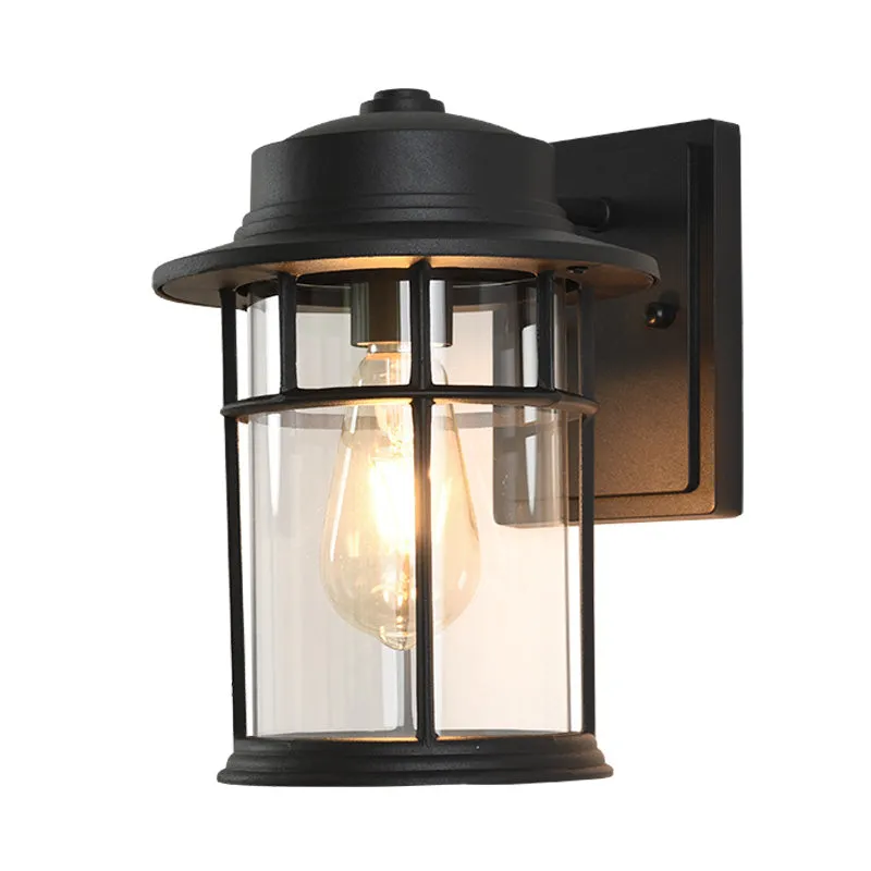 Professionele Kwaliteit Black One Light Sconce Light Industrieel Schitterend Glazen Cilinder Verlichtingsarmatuur met Rech...