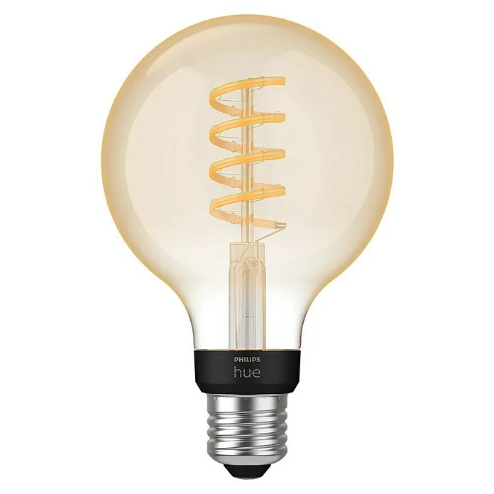 Philips Hue Smart-ledlamp Parelmoer Ambiance Filament - E27, Dimbaar, Warm wit, 550 lm, 7 W, Lampaanduiding: G93