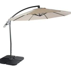 Verkeerslicht parasol MCW-D14 rond Ø 3m, crèmewit met gewoon