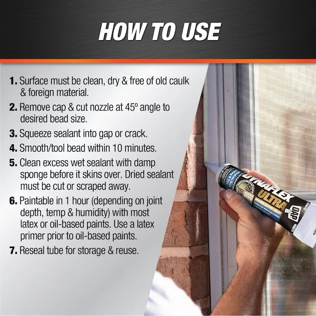 DAP DYNAFLEX ULTRA 5.5-oz Wit Paintable Latex Caulk