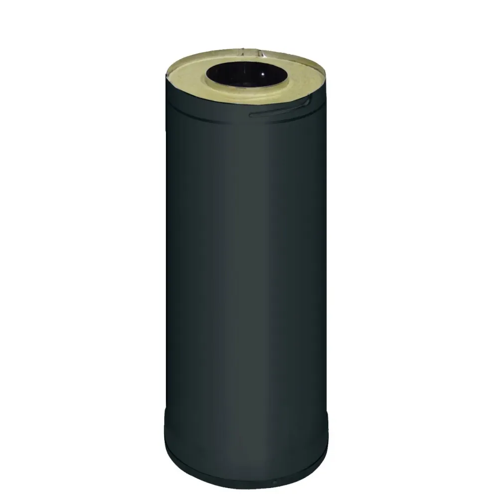 Harvia 1.64ft Double-wall, Afgeschermd Sauna Stove Chimney Extension Black | WHP500M