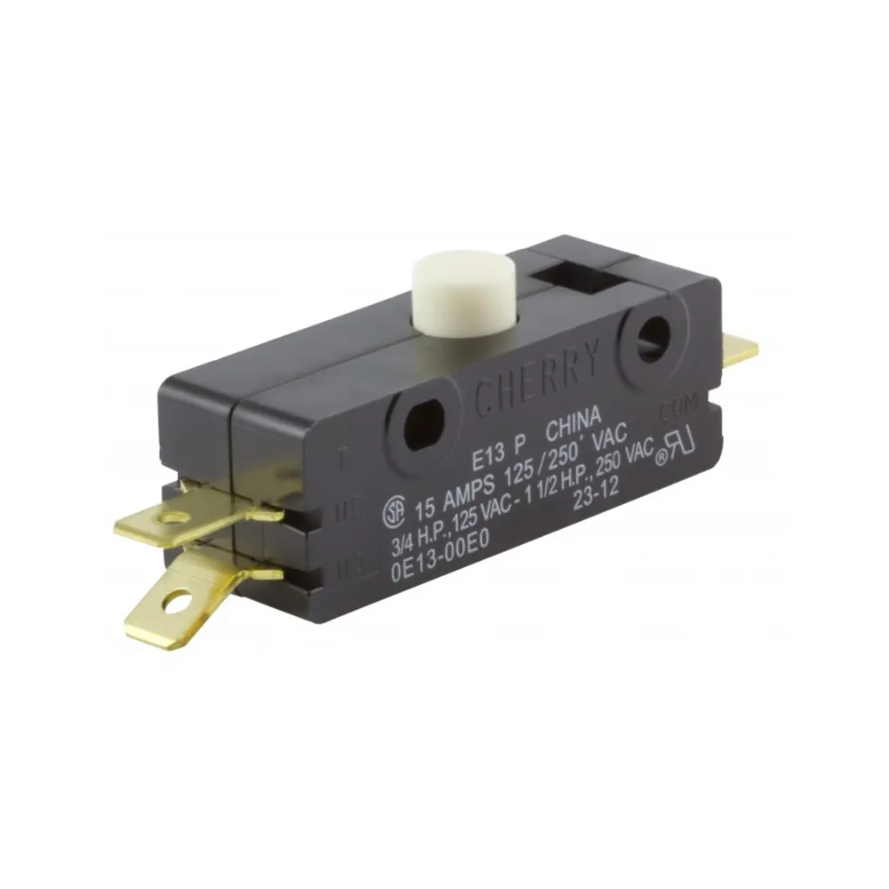 Cherry E13-00E Switch Enkel Pole, Button Actuator 15A @ 125/25 VAC - E1300E