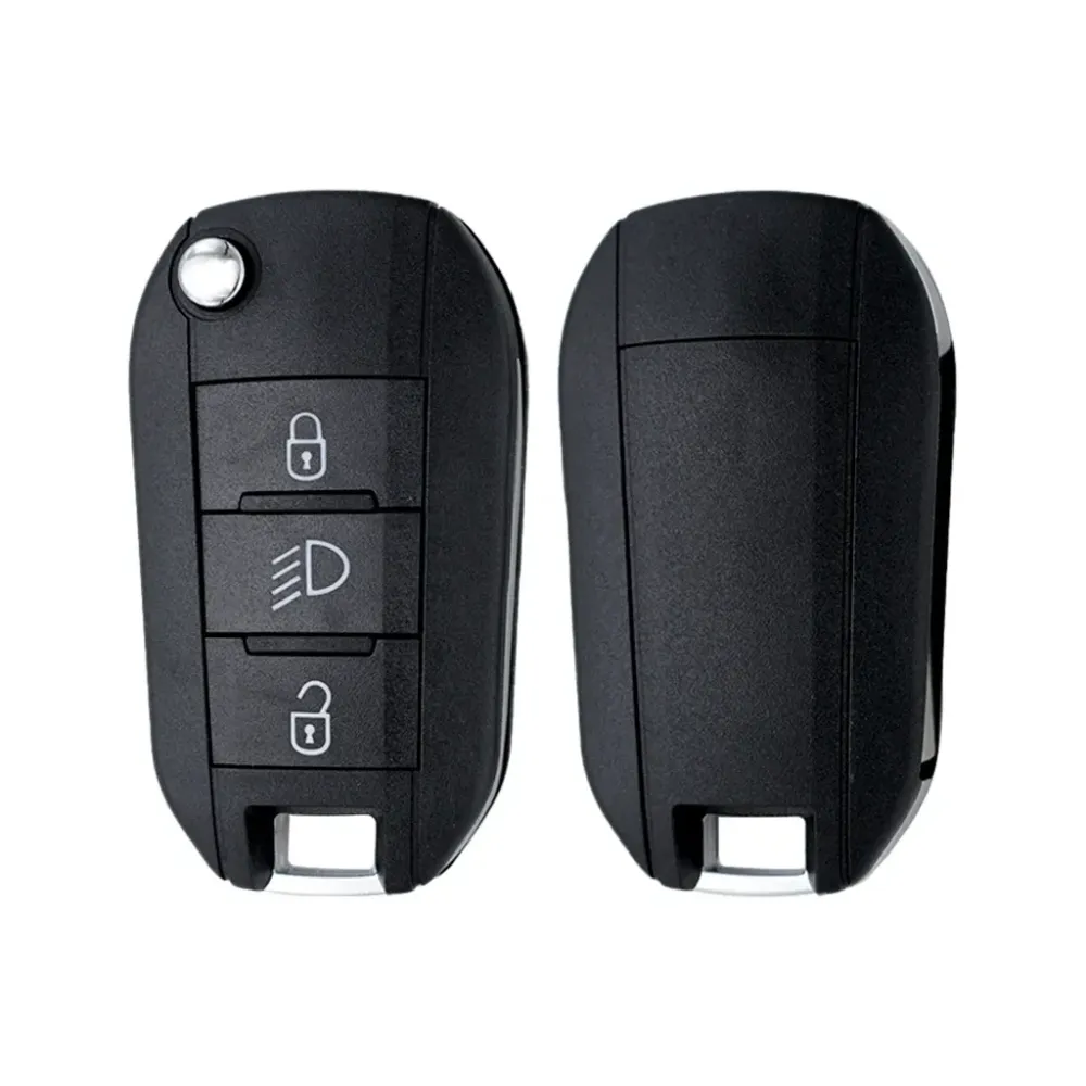 Folding Remote Control Housing Light Button Peugeot 3 Button - Profile Hu83 Makkelijk te Installeren