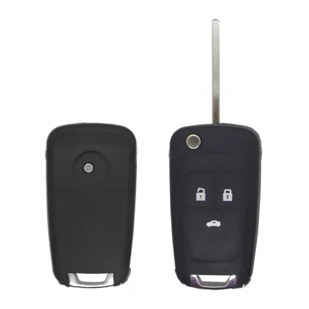 Folding Remote Control Housings Chevrolet 3 Button - Hu100 Profile