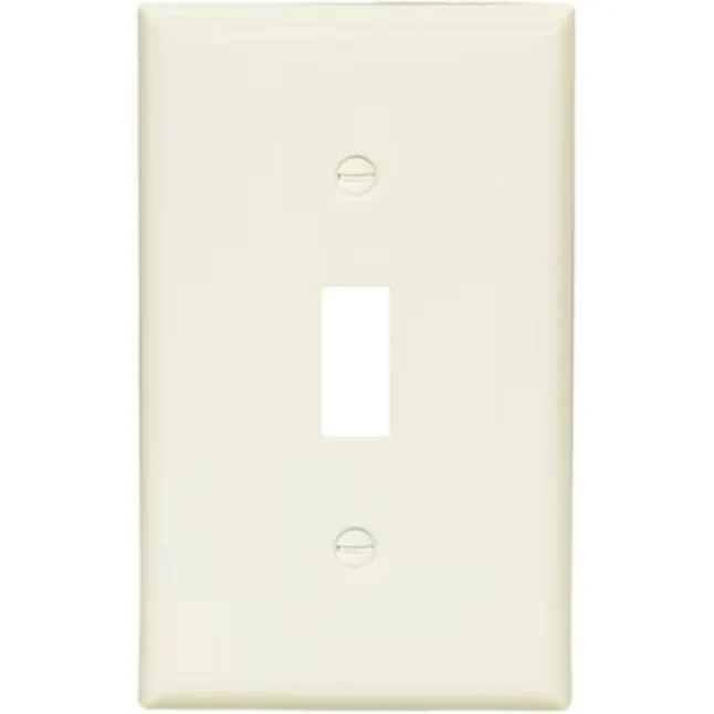 Buitendeur Eaton 1-Gang Standard Size Light Almond Poly Indoor Toggle Wall Plate (10-Pack)