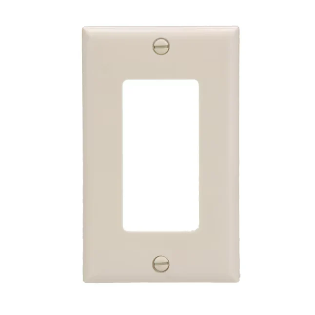 Eaton 1-Gang Basis Size Light Almond Plastic Indoor Decorator Wall Plate voor buitendeuren | Weerbestendig
