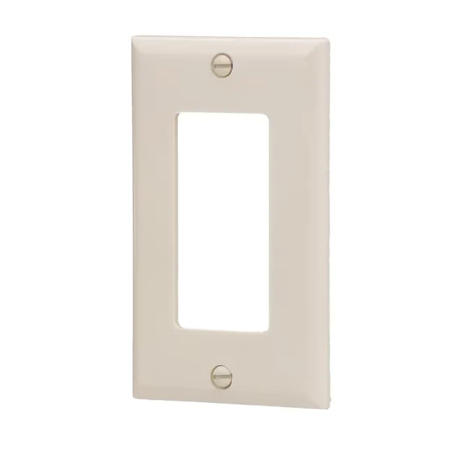 Eaton 1-Gang Basis Size Light Almond Plastic Indoor Decorator Wall Plate voor buitendeuren | Weerbestendig