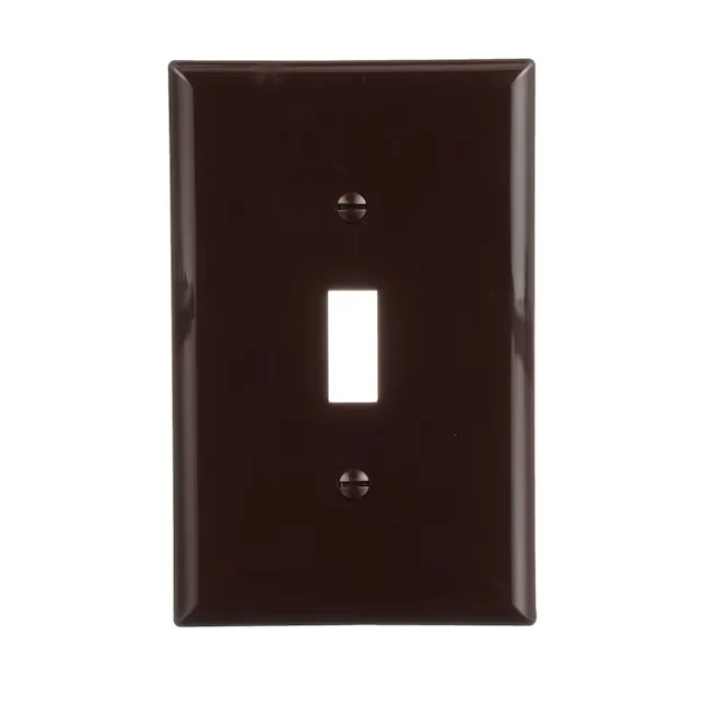Eaton 1-Gang Midsize Brown Veiligheidsplastic Indoor Toggle Wall Plate