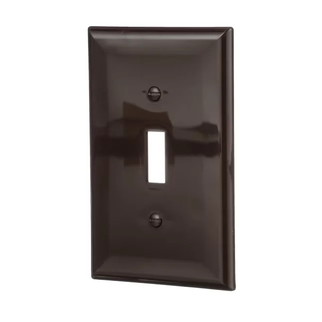 Eaton 1-Gang Midsize Brown Veiligheidsplastic Indoor Toggle Wall Plate