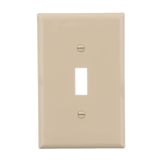Eaton 1-Gang Midsize Ivory Polycarbonaat Indoor Toggle Wall Plate - Directe Montage