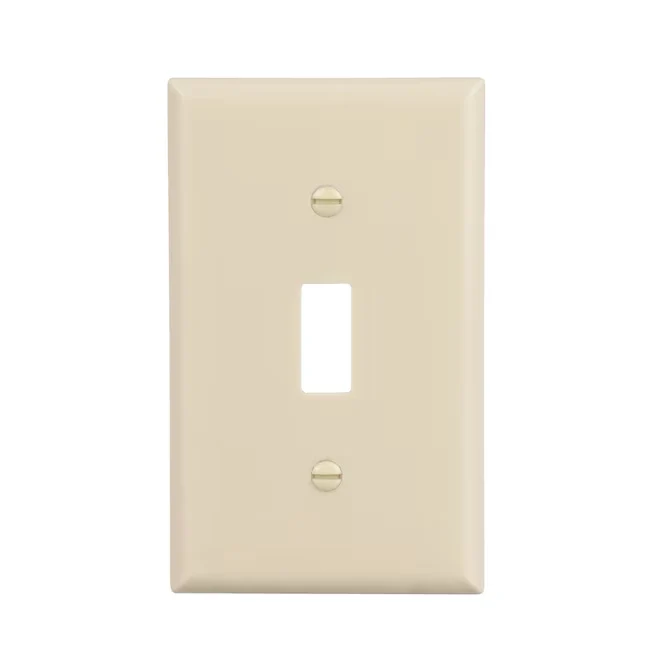 Eaton 1-Gang Standard Size Ivory Plastic Indoor Toggle Wall Plate tiental voor buitendeuren | Weerbestendig