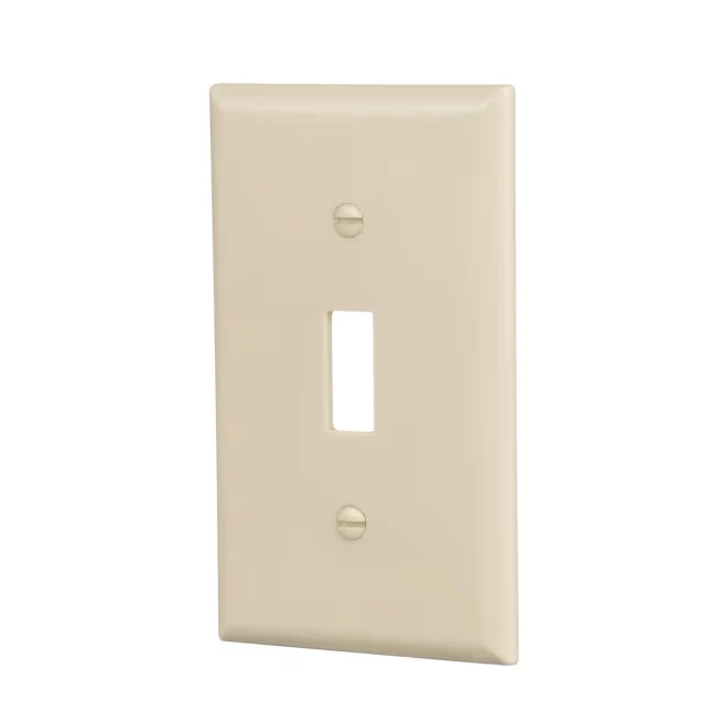 Eaton 1-Gang Standard Size Ivory Plastic Indoor Toggle Wall Plate tiental voor buitendeuren | Weerbestendig