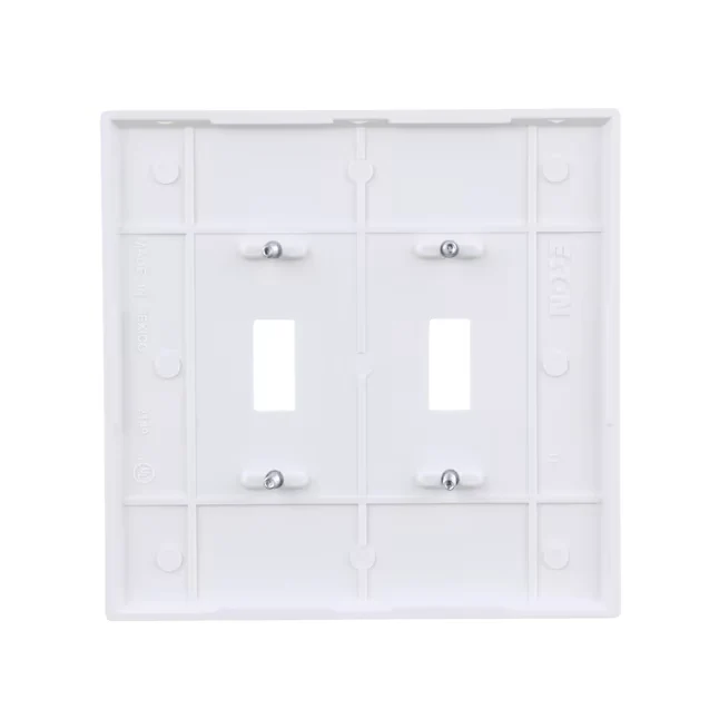 Eaton 2-Gang Jumbo Size Melkwit Plastic Indoor Toggle Wall Plate