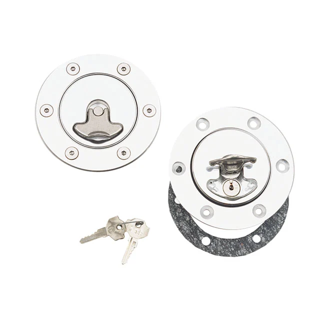 Bolt- Aero Filler Set, Vent&N-V, Lock Harley-Davidson satijn nikkel