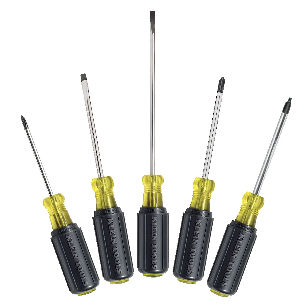 KLEIN TOOLS 5 PC. Slotted, Phillips & Square Screwdriver Set