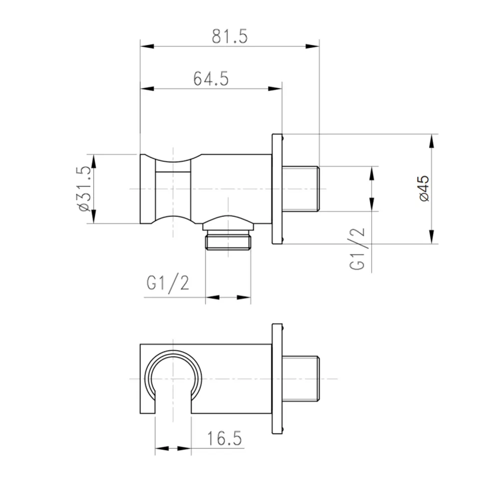Professionele Kwaliteit Round shower set 25 cm showerhead, Mia hand shower, water inlet and matte koolzwart hose Ares
