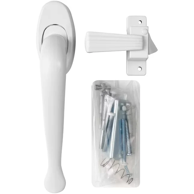 WRIGHT PRODUCTS 2.25- Adjustable White Die-cast Metalen Screen/Storm Door Handle Set Hardware Kit