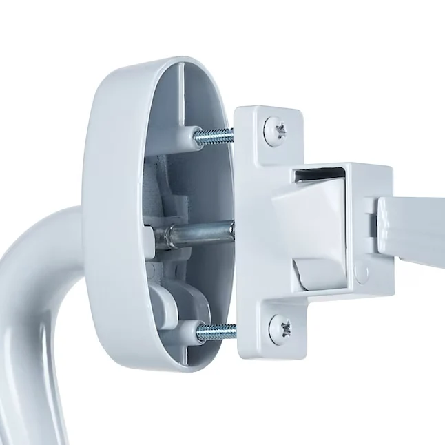 WRIGHT PRODUCTS 2.25- Adjustable White Die-cast Metalen Screen/Storm Door Handle Set Hardware Kit