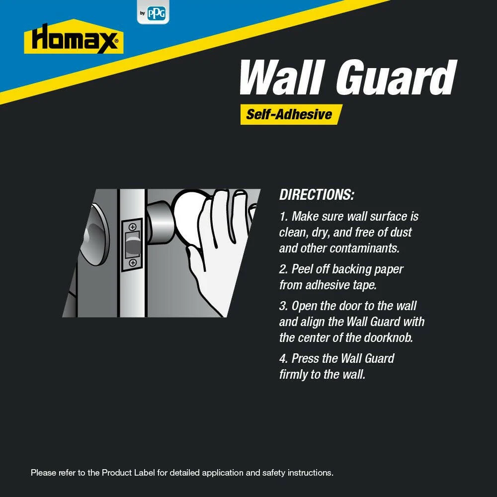 Gecertificeerd VdS Homax Wall Guard Wall Patch, Hardware Bumper, Parelmoer, 5 inches Diameter