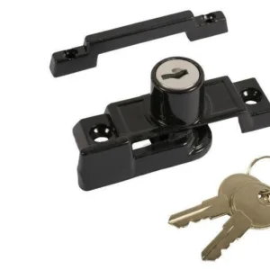 Gecertificeerd VdS Window Cam Lock Keyed – Slim-Line Security Zwart