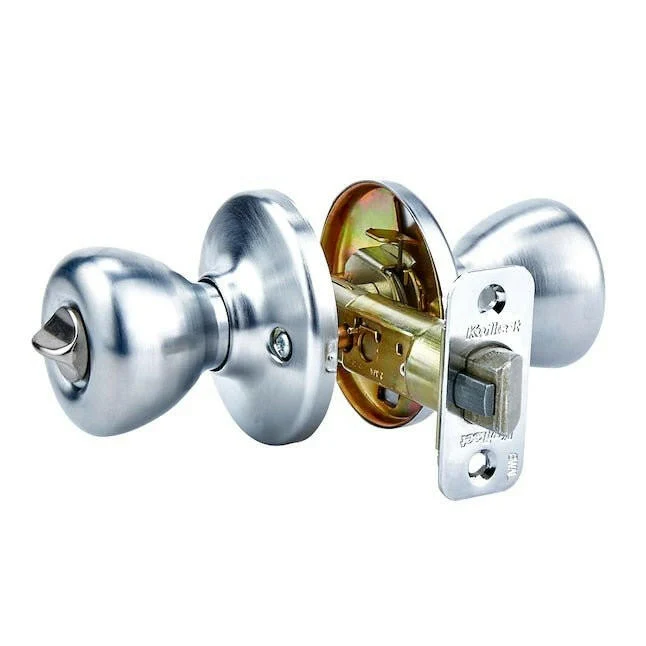 Anti-inbraak Kwikset Security Tylo Satijn Chrome Keyed Entry Door Knob