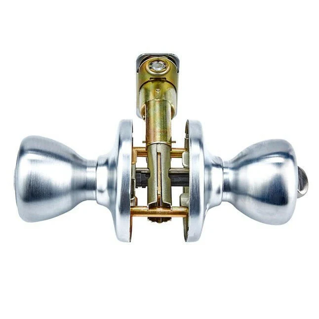 Anti-inbraak Kwikset Security Tylo Satijn Chrome Keyed Entry Door Knob