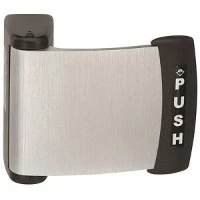 Door Deadlatch Paddle, Geschikt voor veel, Push to Left, 1-3/4" Thickness Door, Extruded Aluminum, Clear Anodized, 4300/45...