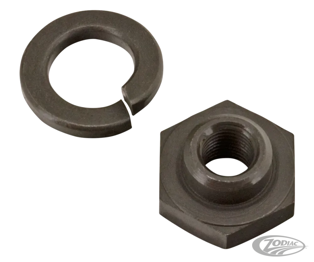 Seat post rod lock nut & washer, prkrzd Harley-Davidson met nachtsluiting
