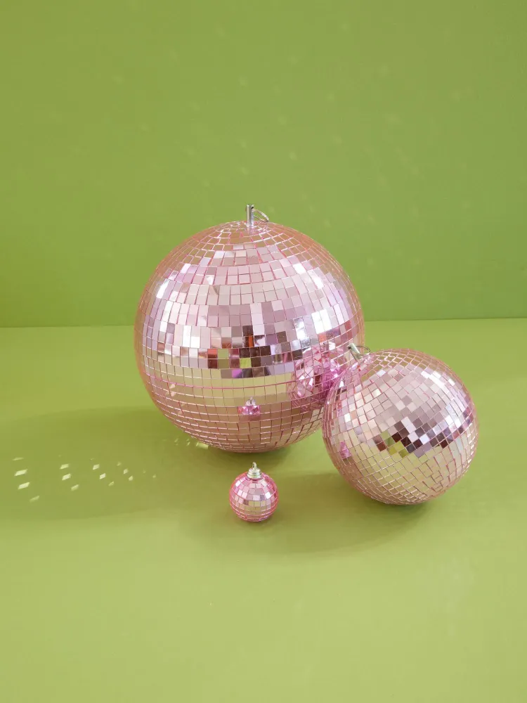Premium LED Small Round Disco Ball - Blush
