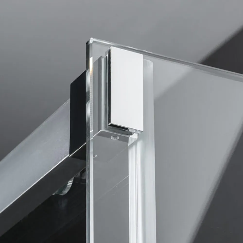 Fixed panel 90 cm shower door omkeerbaar sliding opening Diomede model 8 mm tempered glass