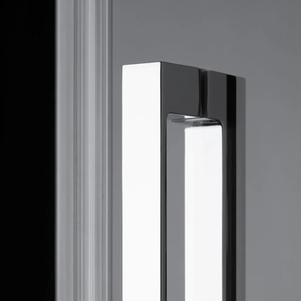 Shower door 2 hinged panels 79 cm model Dioniso 6 mm clear crystal Reversibel