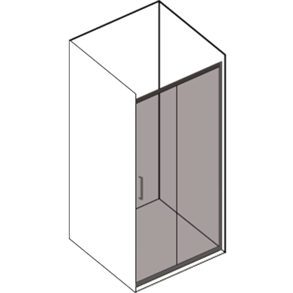 Sliding shower door 112 cm model Dioniso 6 mm reversible helder glass