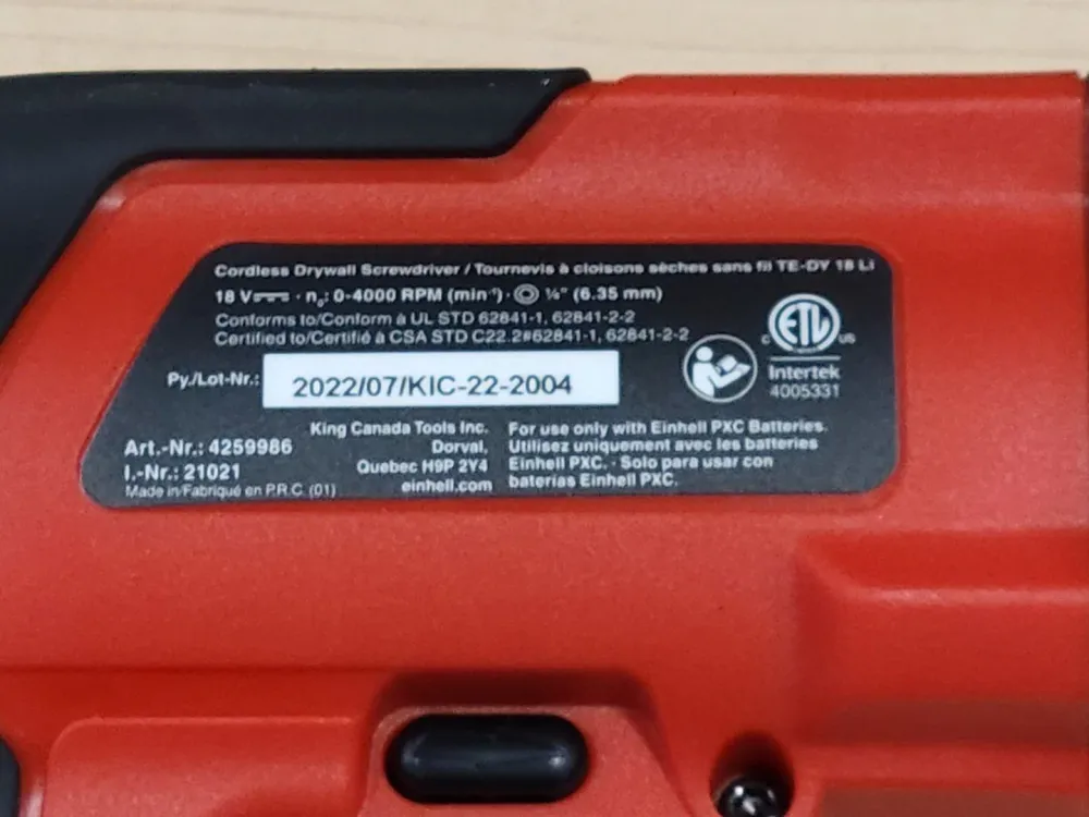 4259985 TE-DY Power X-Change Batterij 18 V Li-ion Mid-Handle Drywall Screwdrive