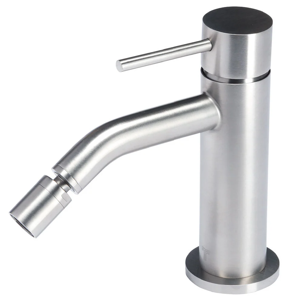 Bidet mixer tap 316L stainless RVS Brushed finish without drain Tubico Tevere