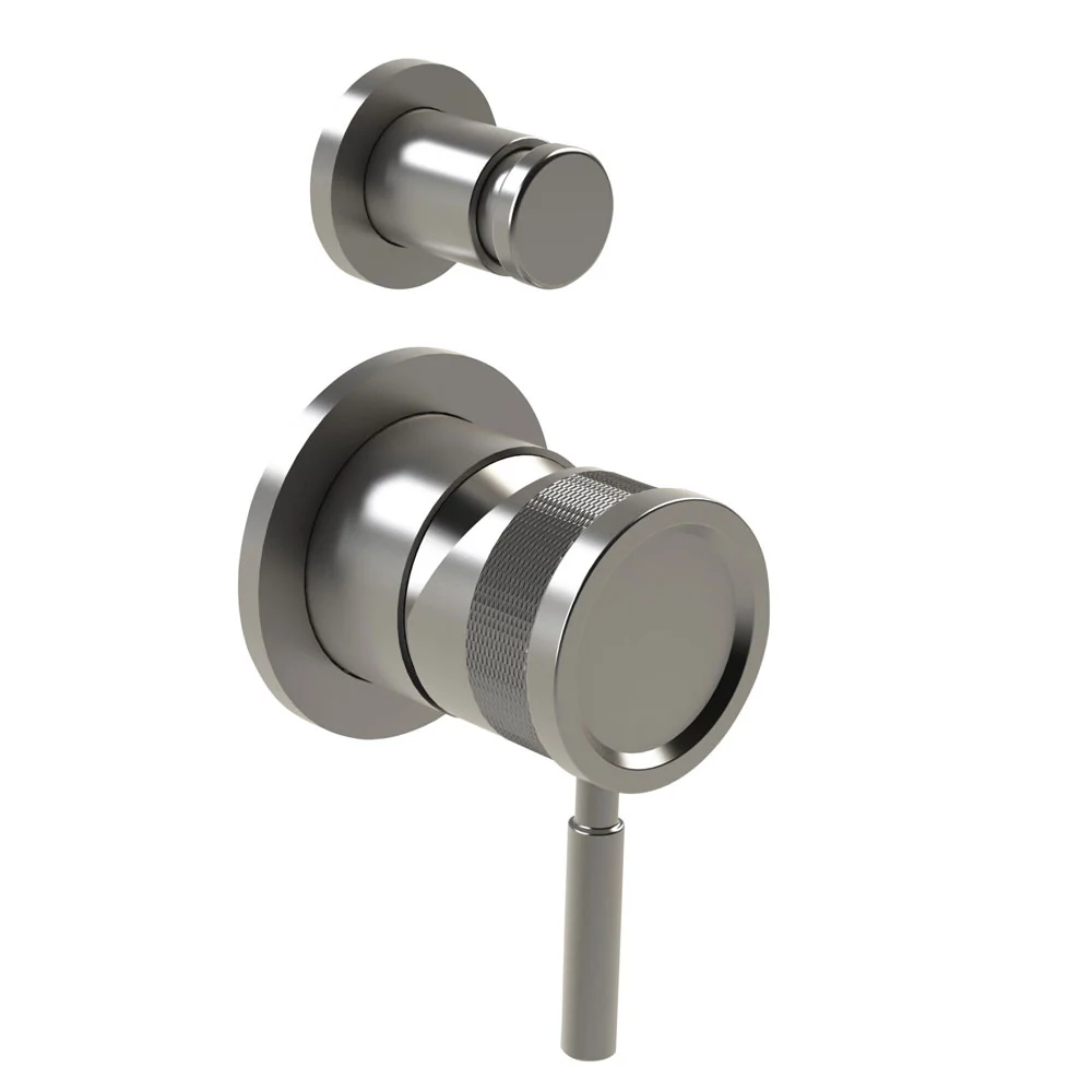 Built- shower mixer tap diverter 316L stainless steel Geborsteld finish without drain and anti-limescale spout