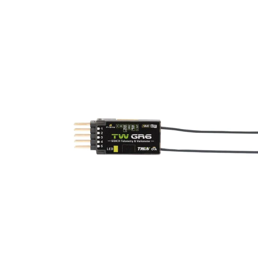 FrSky TW GR6 DUBBEL 2,4GHz-ontvanger met 6 PWM-kanaalpoorten